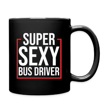 Bus driver public transport profession passion gift idea - Full Colour Mug - black - Right