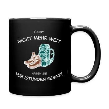 Lustiges Design wandern Berge für Wanderer - Tasse einfarbig - Schwarz - Rechts