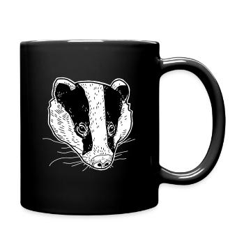 Dachs - Tasse einfarbig - Schwarz - Rechts