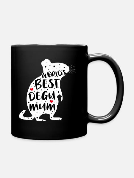 Degu MUM | Geschenk für Deguhalterinnen - Tasse einfarbig - Schwarz