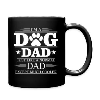 Dog Dad T Shirt Hunde Vater Spruch Geschenk - Tasse einfarbig - Schwarz - Rechts
