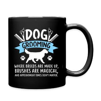 Toilettage de chiens - où les races sont constituées ... - Mug uni - noir - Droite