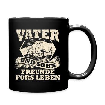 Vater und Sohn - Tasse einfarbig - Schwarz - Rechts