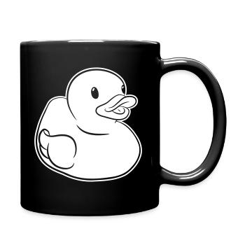 Rubber Duck – Funny Rubber Duck for Bathtub - Full Colour Mug - black - Right