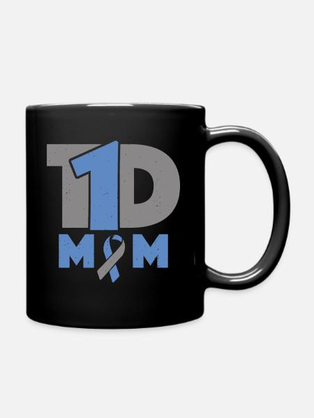 T-shirts de sensibilisation au diabète de type 1 - Mug uni - noir
