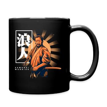 Samurai Warrior - Tasse einfarbig - Schwarz - Rechts