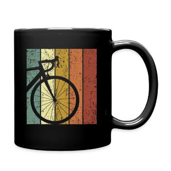 Bikepacking road bike gravel bike - Full Colour Mug - black - Right