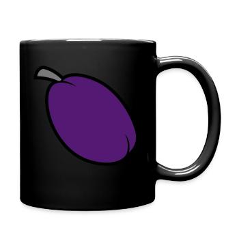 Pflaume - Tasse einfarbig - Schwarz - Rechts