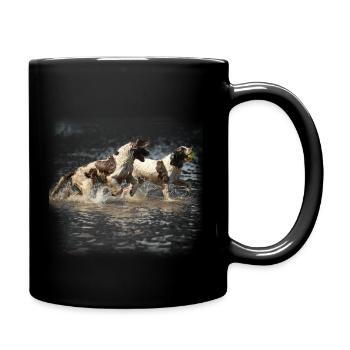 Springer Spaniels - Tasse einfarbig - Schwarz - Rechts