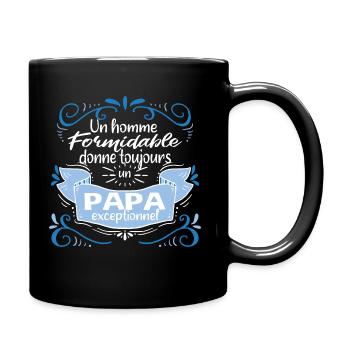 Homme papa exceptionnel. Cadeau fête des pères - Mug uni - noir - Droite