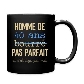 Anniversaire 40 ans - Mug uni - noir - Droite