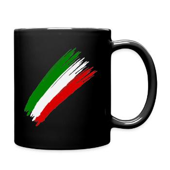 Italian flag painting flag of italy - Full Colour Mug - black - Right