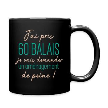 60 ans anniversaire - Mug uni - noir - Droite