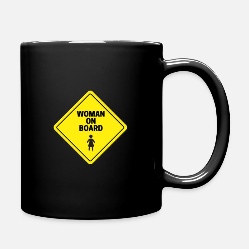 Woman on Board - Mug uni - noir