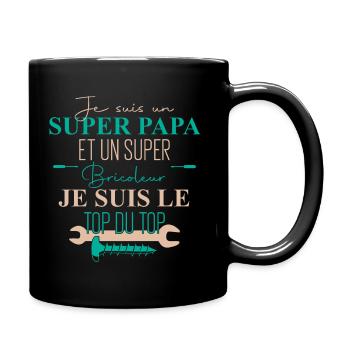 Papa bricoleur cadeau tee shirt papa bricoleur - Mug uni - noir - Droite
