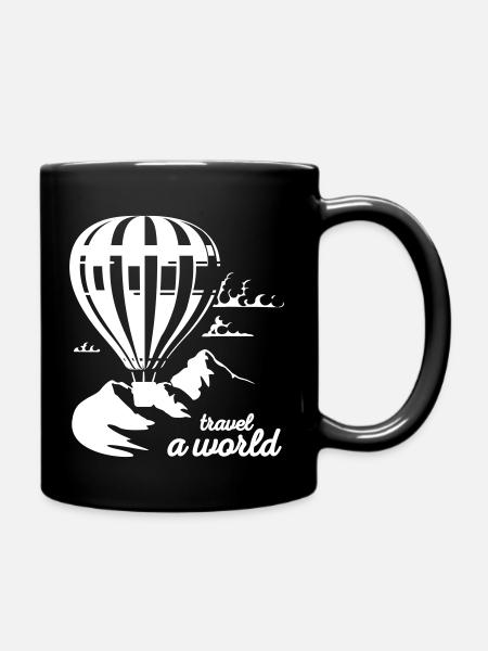 T-shirts imprimés - Travel a World - Mug uni - noir