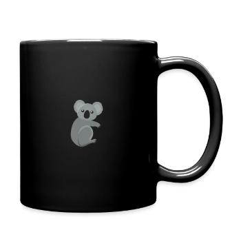 Koala T-Shirt - Tasse einfarbig - Schwarz - Rechts
