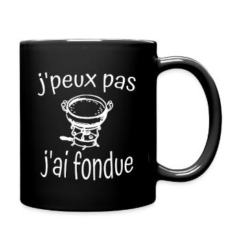 fondue - Mug uni - noir - Droite