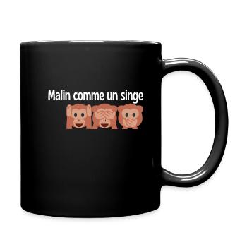 Malin comme un singe ! 🐵 🙉🙈🙊 🐒 - Mug uni - noir - Droite