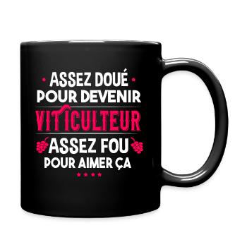 Viticulteur. Cadeau métier vigneron. Viticulture - Mug uni - noir - Droite