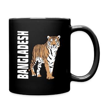 Bangladesh - Bangladesch - Tiger - Tasse einfarbig - Schwarz - Rechts