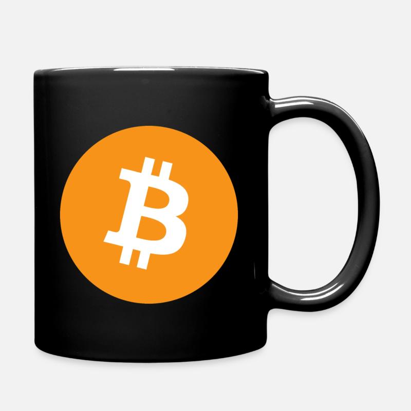 Bitcoin-Logo - Tasse einfarbig - Schwarz