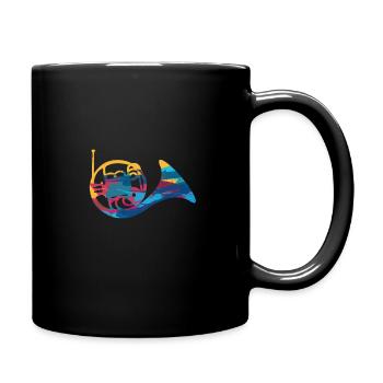 Horn French Horn Horn Orchestra Gift - Full Colour Mug - black - Right