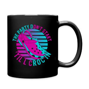 Komfort Liebe für Crocs Clogs Schuhe Geschenkidee - Tasse einfarbig - Schwarz - Rechts