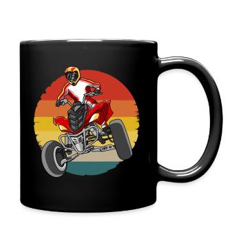 Motard tout-terrain Quad Vintage Quad Rider - Mug uni - noir - Droite