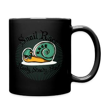 Snail Ready, Steady, Slow Snail Race - Full Colour Mug - black - Right