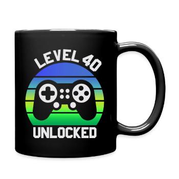 40e anniversaire du joueur vidéo niveau 40 débloqué - Mug uni - noir - Droite