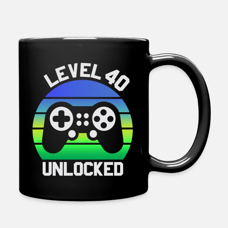 40. Geburtstag Video Gamer Level 40 freigeschaltet - Tasse einfarbig - Schwarz