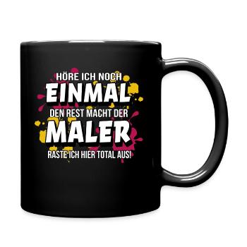 Maler und Lackierer Geselle Malermeister Geschenk - Tasse einfarbig - Schwarz - Rechts