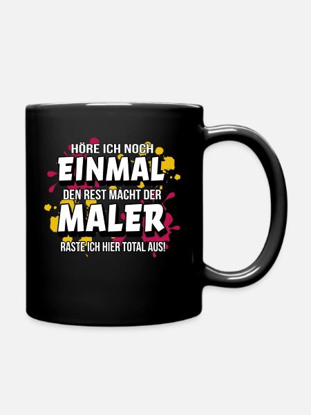 Maler und Lackierer Geselle Malermeister Geschenk - Tasse einfarbig - Schwarz