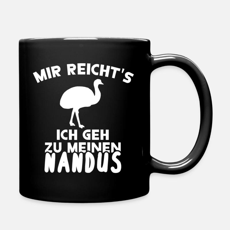 Nandu Besitzer Farm Reiten Laufvogel Geschenk - Tasse einfarbig - Schwarz