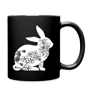 and Flowers - Easter Spring Gift - Full Colour Mug - black - Right