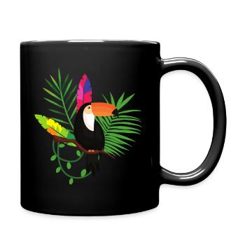 Tukan ornithologist birdwatcher tropical lover - Full Colour Mug - black - Right