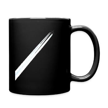kodensstreifen Flugzeug Pilot Flieger Chemtrail - Tasse einfarbig - Schwarz - Rechts