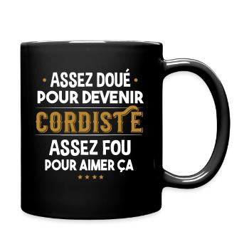 Cordiste métier. Cadeau homme humour corde - Mug uni - noir - Droite