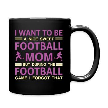 American Football Mom - Mug uni - noir - Droite