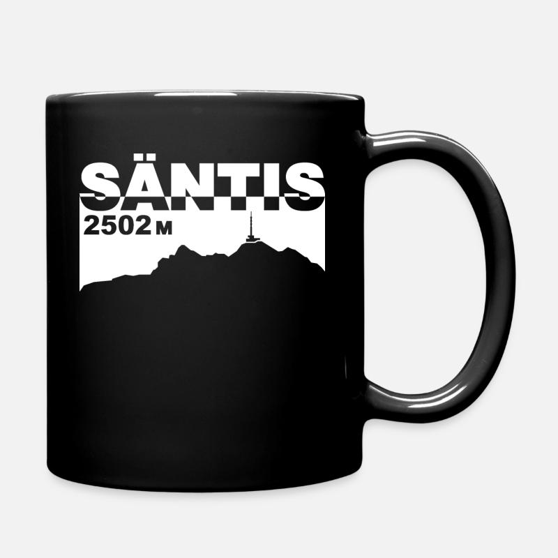 Säntis Berg Alpstein Appenzell St Gallen Schweiz - Tasse einfarbig - Schwarz