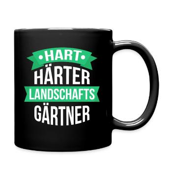 Landschaftsgärtner Gartenbau Landschaftsbau Spruch - Tasse einfarbig - Schwarz - Rechts