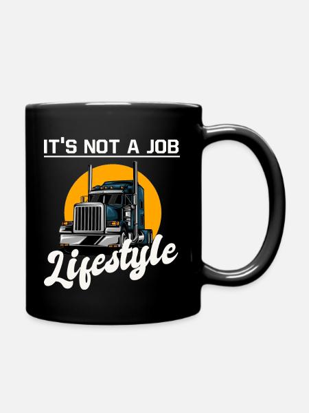 It's not a job, lifestyle. Cadeau original camion - Mug uni - noir