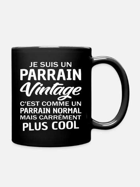 humour parrain / je suis un parrain vintage - Mug uni - noir