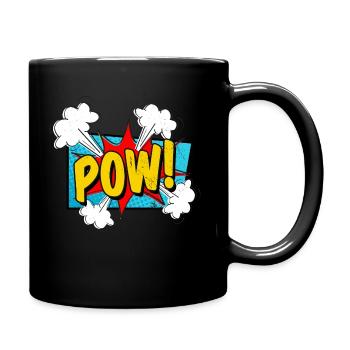 Pow Shirt Comic - Mug uni - noir - Droite
