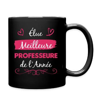 cadeau drôle meilleure professeure cœur - Mug uni - noir - Droite