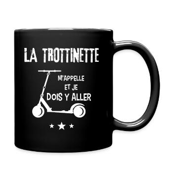 trottinette - Mug uni - noir - Droite