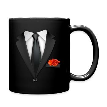 Krawattenanzug - Tasse einfarbig - Schwarz - Rechts