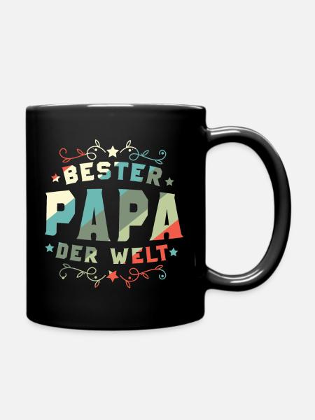 Bester Papa Der Welt Bester Papa - Tasse einfarbig - Schwarz
