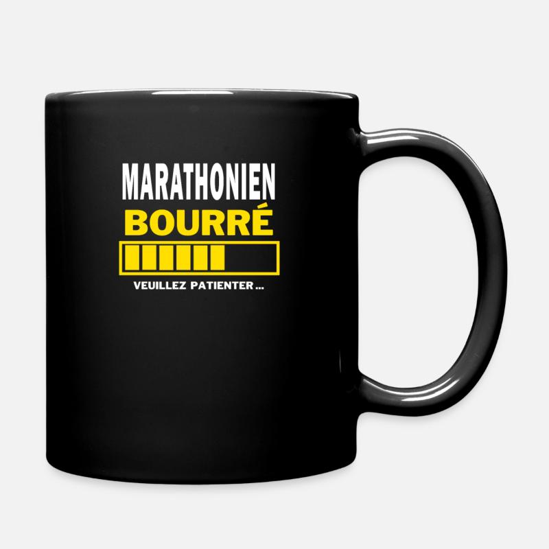 MARATHONIEN bourré HUMOUR - Mug uni - noir